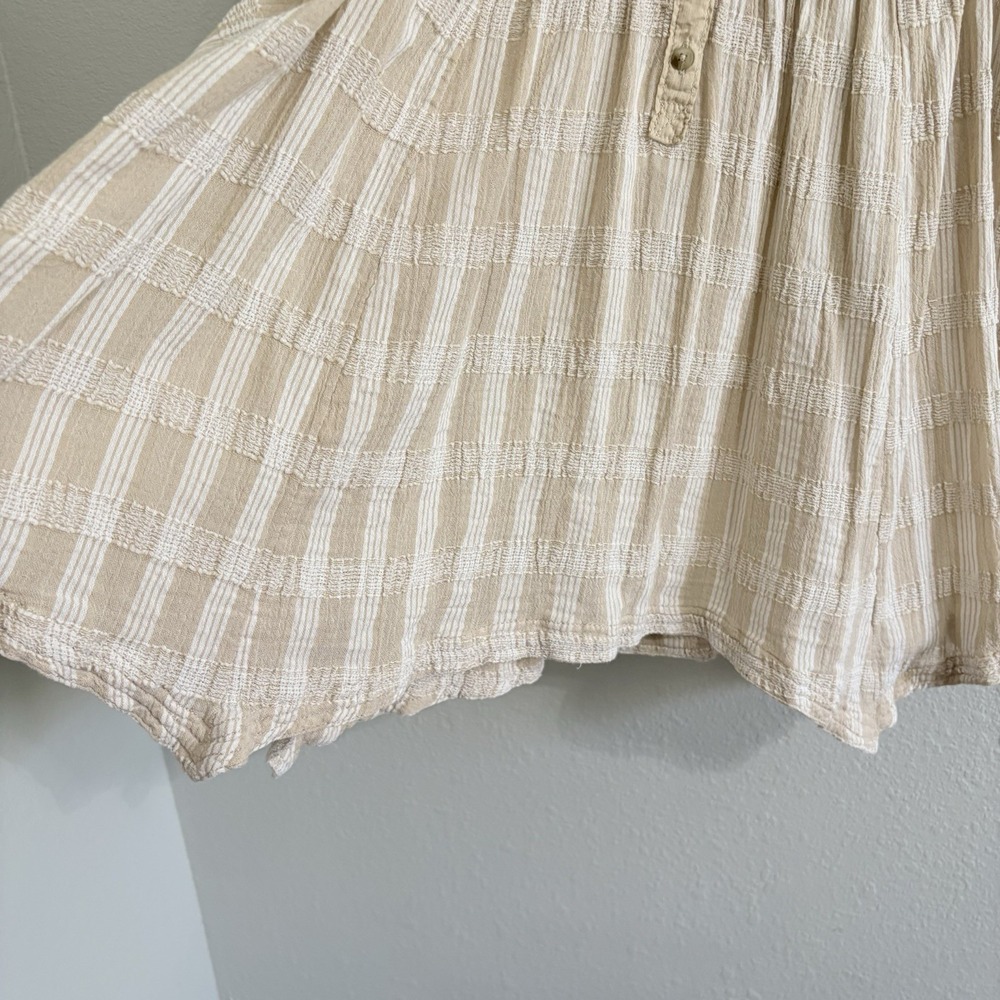 Pilcro Anthropologie Textured Babydoll Tunic Top Large Ruffle Cottagecore Boho - Picture 6 of 14